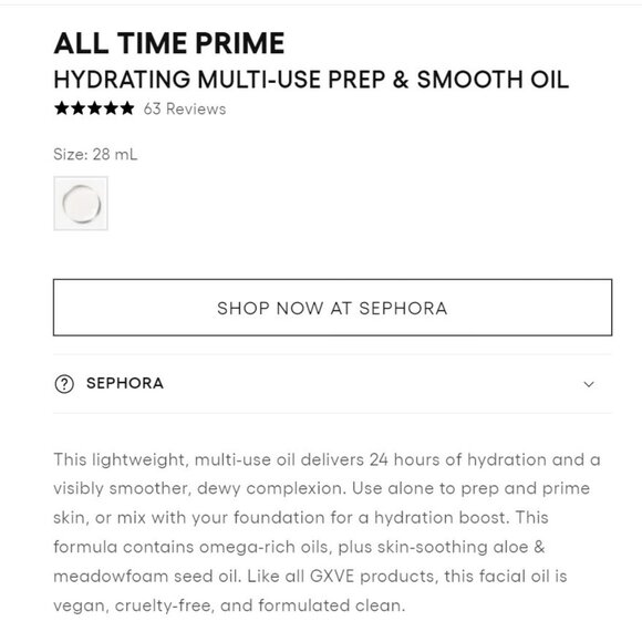GX by Gwen Stefani "All Time Prime" Multi-use prep and smooth face Oil - Picture 5 of 6
